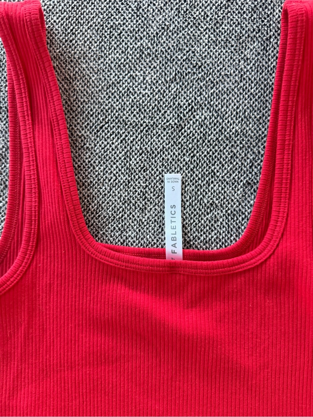 Ribbed Scoop Tank Trio - Red, Gray, Blue - Picture 13 of 13